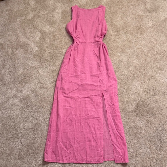 LILLUSORY Dresses & Skirts - LILLUSORY Summer CutOut Split Cotton Linen Sleeveless Midi Dresses NWT Size S